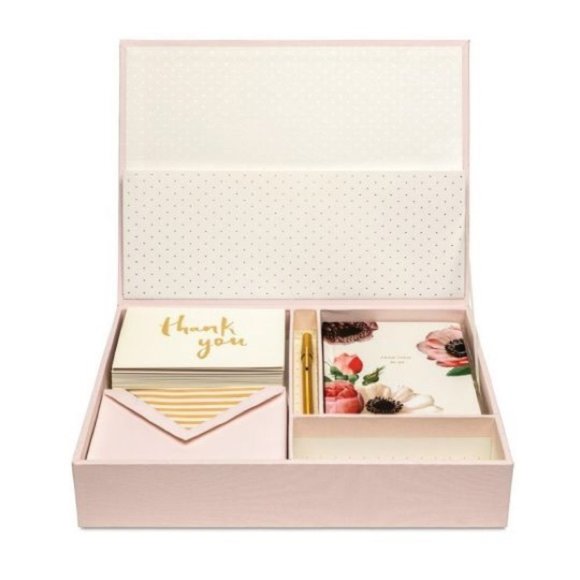 Kate Spade Keepsake Thank you Card Box NEW